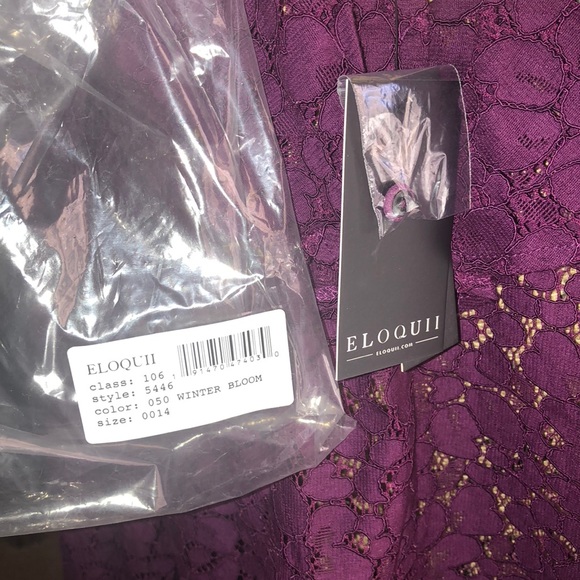 NWT Eloquii Lace Cold Shldr Lng Slve Blouse Sz14 - Picture 7 of 8